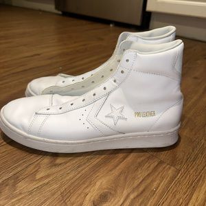 Converse all star pro leather white womens 9.5